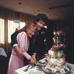 Cassie & Marcus. Alta Lodge Wedding. Cake Cutting.